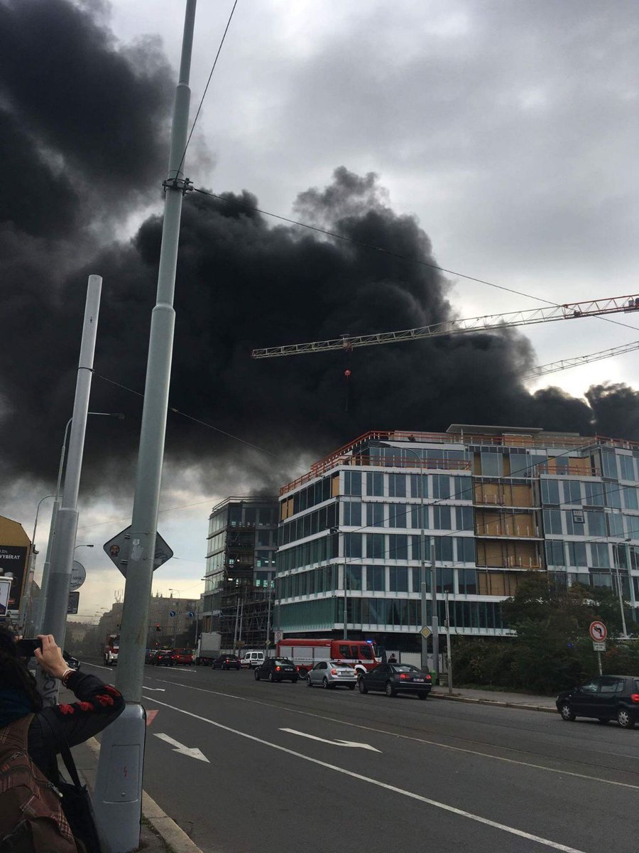 Big fire in Prague