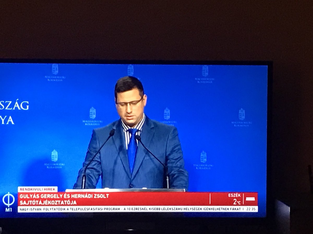 Hungarian govt announces end of cap price on fuel in Hungary from tonight. Minister blames Brussels and EU cap on oil prices. Fixed price was 480 HUF/liter (1.16 euro) since Nov. 1, 2021. Market price will be 40/50% higher and will further boost inflation
