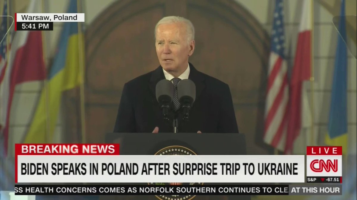 Kyiv stands strong. . and most important, it stands free - Biden in Warsaw