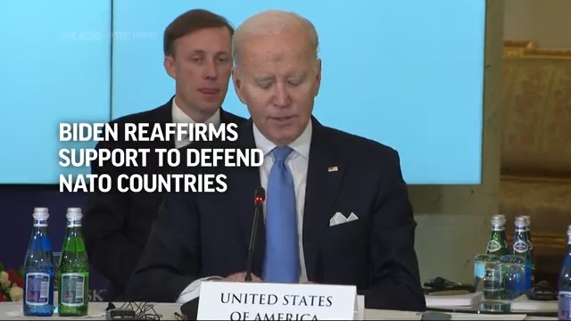 Präsident Joe Biden bekräftigt das Engagement der USA für die NATO bei einem Treffen mit den Führern der Neun von Bukarest. „Wir werden buchstäblich jeden Zentimeter der NATO verteidigen