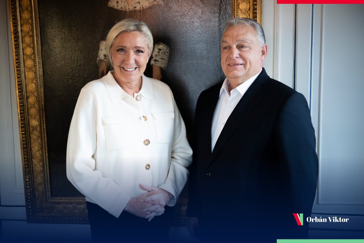 Orban: After meeting with both the former and current Presidents of France, it was a pleasure to meet with the future President. Thank you for the insightful discussion @MLP_officiel